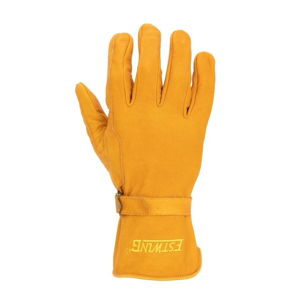 Estwing Leather Drivers Gloves, Buffalo Leather, Adjustable Wrist Strap, Keyhole Thumb, Russet Brown, M - EWADJLD0809