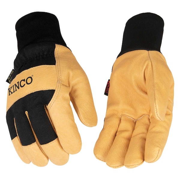 Kinco Kinco Lined Grain Pigskin Palm Gloves with Knit Wrist - 1928KW-L