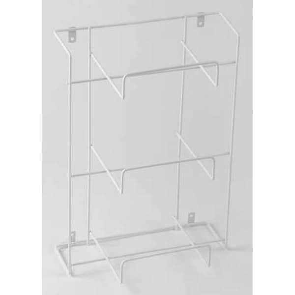Zoro Select Glove Box Dispenser, PVC-Coated Steel, Holds (3) Boxes , White , 16-1/2"H  x 14" W  x 7"D - 6GKY8