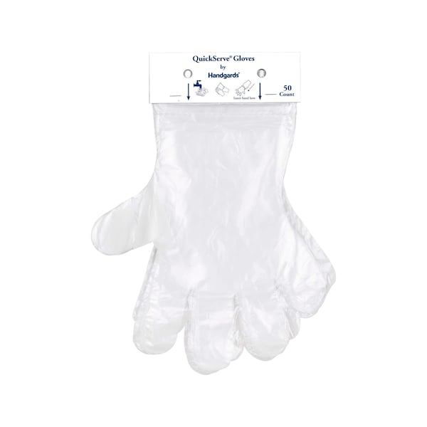 Handgards Quickserve Embossed Cast Straight Cuff Polyethylene Glove, PK1000 - 303362365