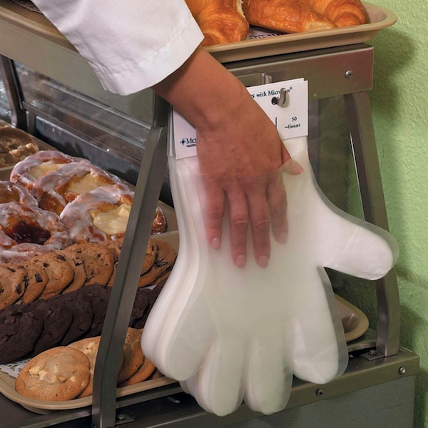 Handgards Quickserve Embossed Cast Straight Cuff Polyethylene Glove, PK1000 - 303362365