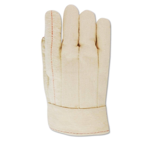 Magid Textile Gloves, Cotton, Band Top Cuff Natural, Men's (Fits Large), 12 PK - 97BT
