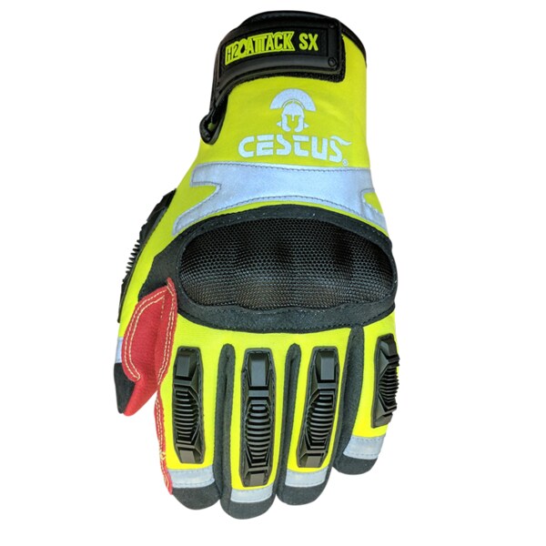Cestus ANSI Cut A5 Swift Water Rescue Gloves, Skid-X Rough Out Coarse Palm, M - 2006-M