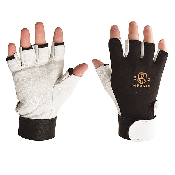Impacto Anti-Vibration Gloves, L, Black/White, PR - BG401L