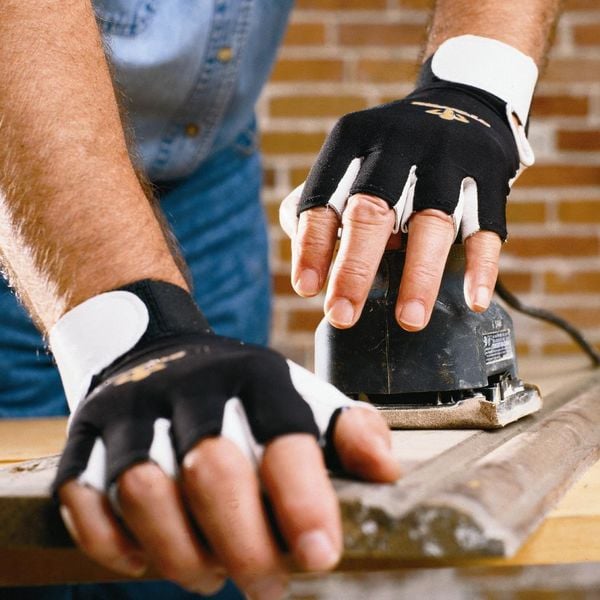 Impacto Anti-Vibration Gloves, L, Black/White, PR - BG401L
