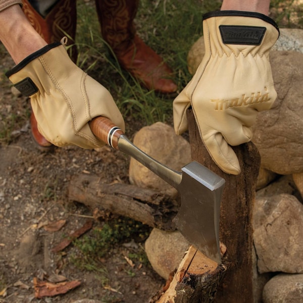 Makita Genuine Leather Cow Driver Gloves, M - T-04189