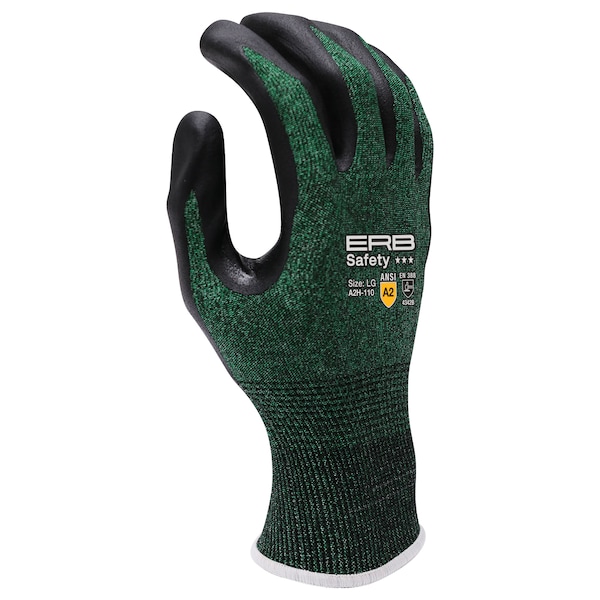 Deltaplus A2H-110 Republic ANSI Cut Level A2 HPPE Gloves, Nitrile Coated, 2X, PR - 22469