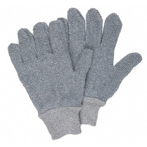 Mcr Safety 9422K Std Weight 22Oz Knit Wrist Gray, PK12, Not Rated Max Temp., Knit Cuff Gray, S ( 7 ), 12 PK - 9422KM