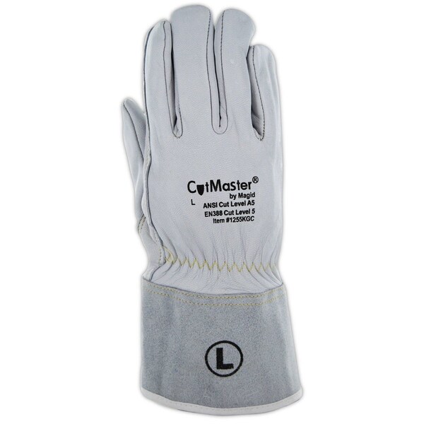 Magid CutMaster 1255KGC Lined Full Leather Glove with 35 Lined Cuff  Cut Level A5 - 1255KGCXXXXL