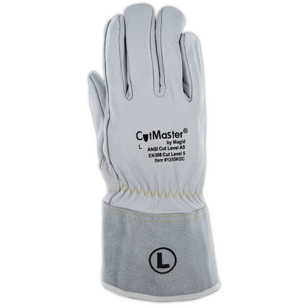 Magid CutMaster 1255KGC Lined Full Leather Glove with 35 Lined Cuff  Cut Level A5 - 1255KGCXXXXL