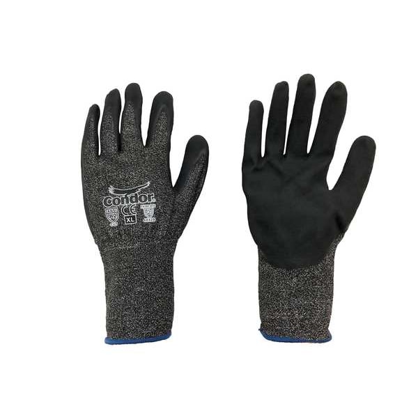 Condor Cut-Resistant Gloves, Cut Level A2 , Dipped , Nitrile , Foam , L 1 PR - 61CV46
