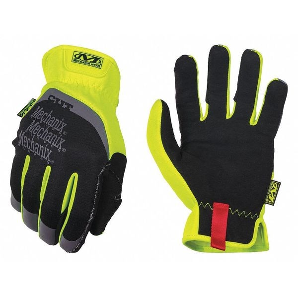 Mechanix Wear FastFit(R) E5 Hi-Vis Mechanics Gloves, Synthetic Leather Palm, TrekDryÂ® Back, 11, Yellow - SFF-C91-011