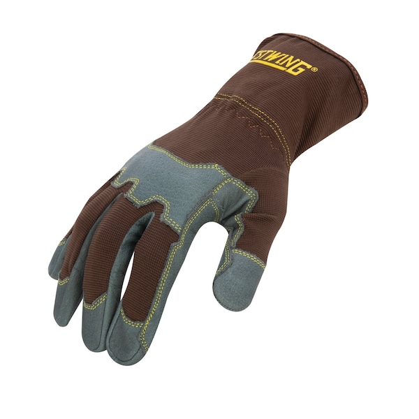 Estwing Reinforced Knuckle Leather Palm Work Glove with Elastic Sewn Extended Cuff, Large - EWLP1010