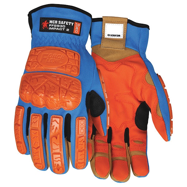 Mcr Safety FF2930 Mechanics Gloves, Synthetic Leather with Polyurethane Grip Palm, SpandexÂ® Back, M - FF2930M