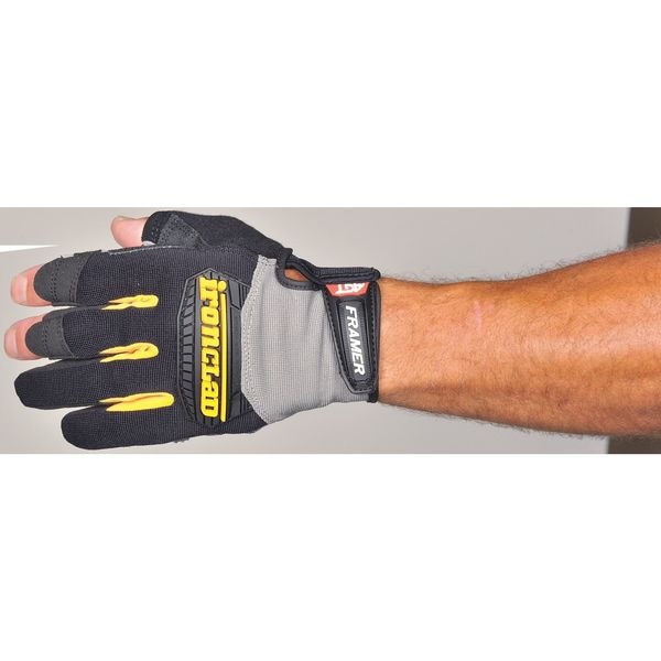 Ironclad Performance Wear Framer(TM) Mechanics Gloves, Synthetic Leather Palm, Nylon Back, 2XL, Black - FUG-06-XXL