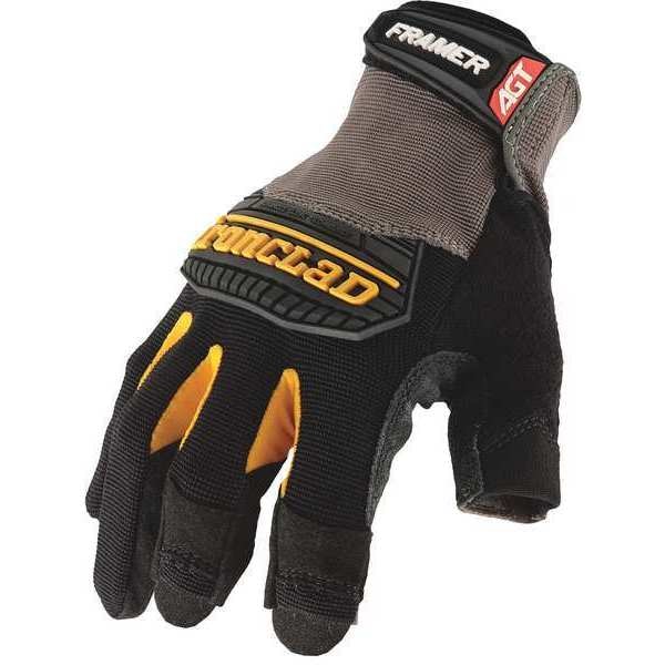 Ironclad Performance Wear Framer(TM) Mechanics Gloves, Synthetic Leather Palm, Nylon Back, 2XL, Black - FUG-06-XXL