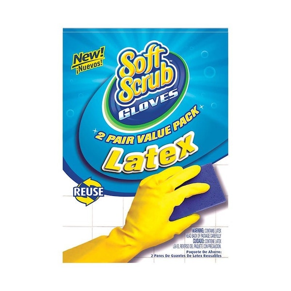 Soft Scrub Soft Scrub Latex Cleaning Gloves XL Yellow 2 pair - 12324-26