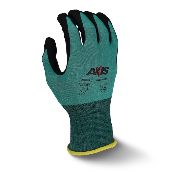 Radians Cut Resistant Coated Gloves, Cut Level A2 , Foam Nitrile , 2XL - RWG533XXL