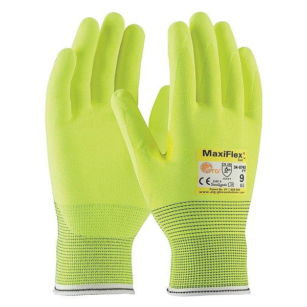 Pip Cut-Resistant Gloves, Cut Level A2 , Dipped , Foam Nitrile , Sandy , XL 12 PK - 34-8743FY