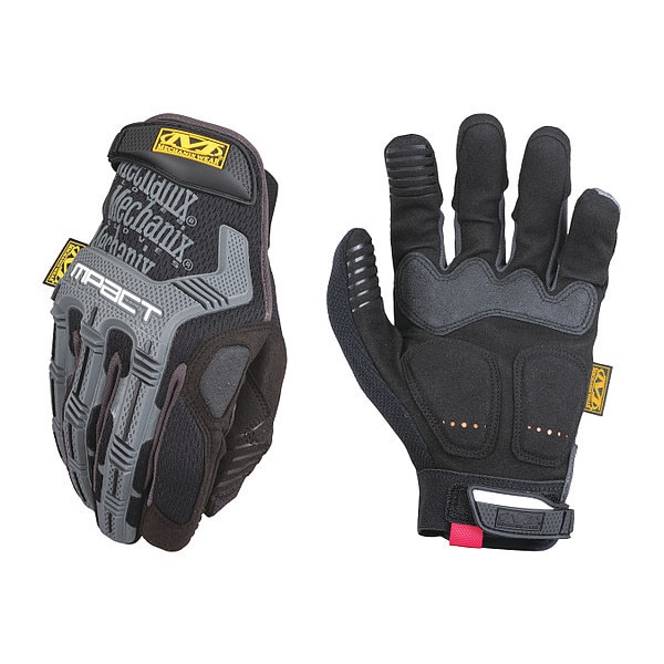 Mechanix Wear Mechanics Impact Gloves, Synthetic Leather Palm, 11, Black - MPT-P58-011