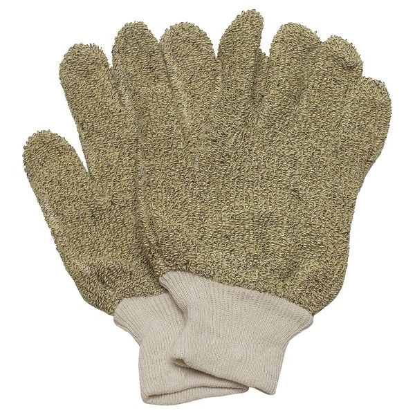 Condor Condor Heat Resistant Gloves, Kevlar(R)/Cotton, 500  Degrees F Max Temp., Knit Cuff Green/Natural - 5MPK4