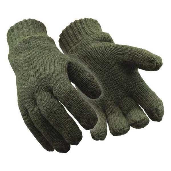 Refrigiwear Cold Protection Gloves, Ragg Wool Palm, 40g Thinsulate/Tricot Lining, Green, XL ( 10 ) - 0321RGRNXLG