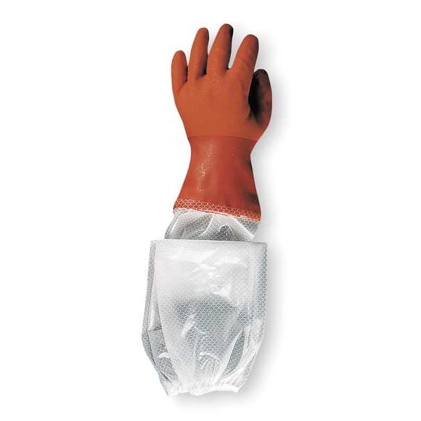 Showa Chemical Resistant Gloves, PVC, 25 in L, Orange, XL, 1 PR - 640XL-10