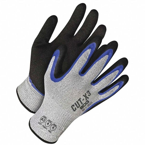 Bdg Coated Gloves, Cut Level A3 , Double Dipped , Nitrile , Sandy , 2XL 1 PR - 99-1-9623-11