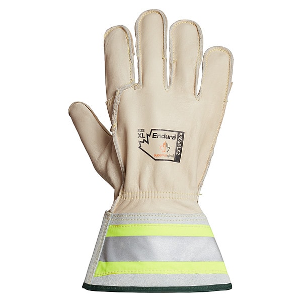 Endura Leather Gloves, Horsehide, Gauntlet, White, 1 PR - 365DLX2-XL