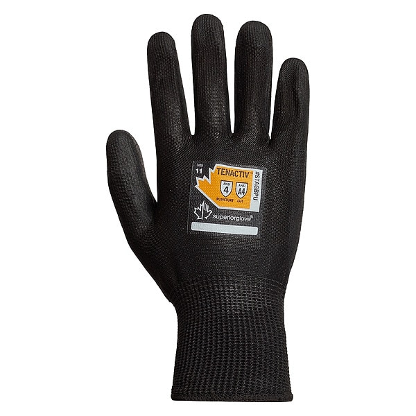 Superior Glove Cut Resistant Coated Gloves, Cut Level A4 , Polyurethane , 7 1 PR - PSTAGBPU-7