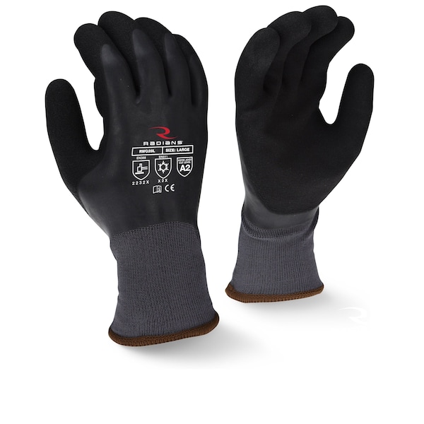 Radians Cold Protection Cut-Resistant Coated Gloves, Acrylic Lining, L - RWG28L