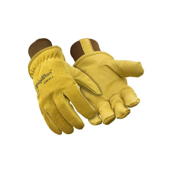 Refrigiwear Cold Protection Gloves, Grain Leather Palm, Tricot Lining, Gold, XL - 0313RGLDXLG