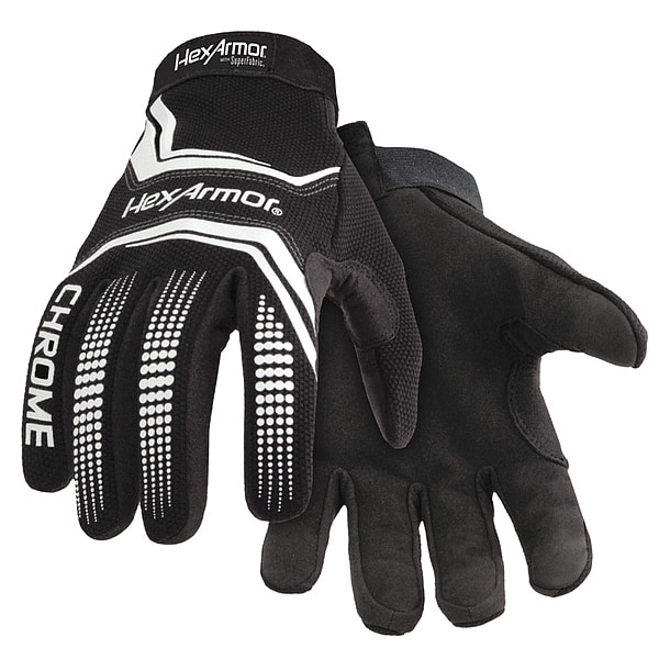 Hexarmor Chrome Series(R) Cut Resistant Gloves, Synthetic Leather Palm, 2XL, Black/White - 4032-XXL (11)