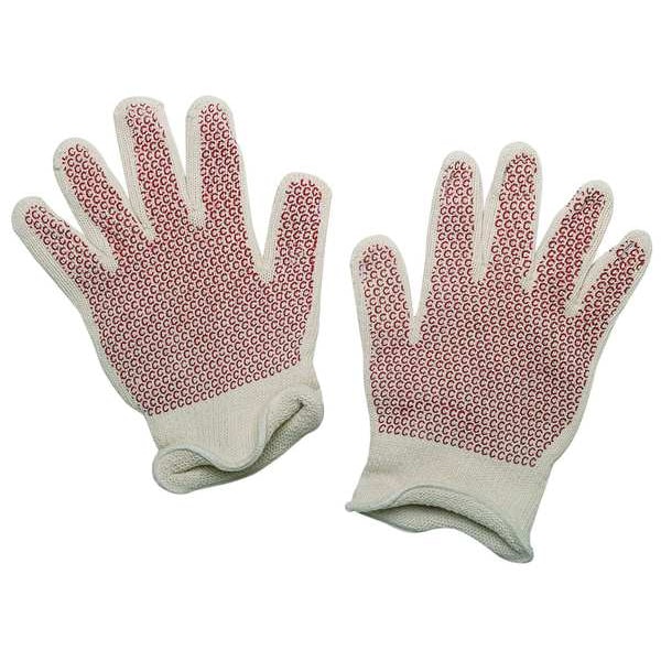 Condor Condor Hot Mill Gloves, Cotton/Acrylic, 480  Degrees F Max Temp., Knit Cuff White/Rust, XL ( 10 ) - 4A277