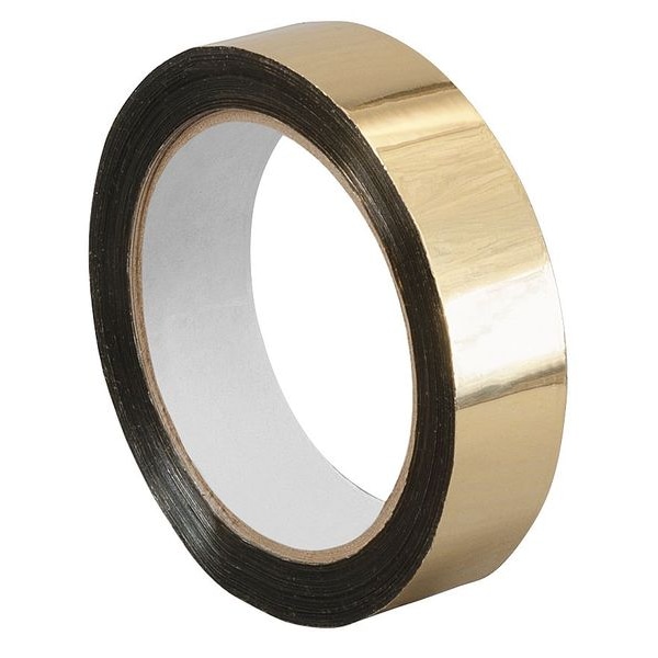 Cinta de película metalizada Tapecase, dorada, 1/4 pulg x 72 yardas - 15D380