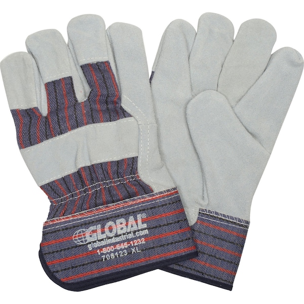 Global Industrial Leather Palm Safety Gloves with 2-1/2in Safety Cuff, X-Large - 708123XL