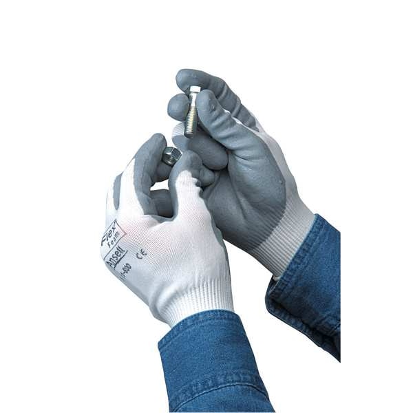 Ansell Antistatic Gloves, Nitrile, 8 in L, 13 ga, Gray, S, 1 PR - 11-100