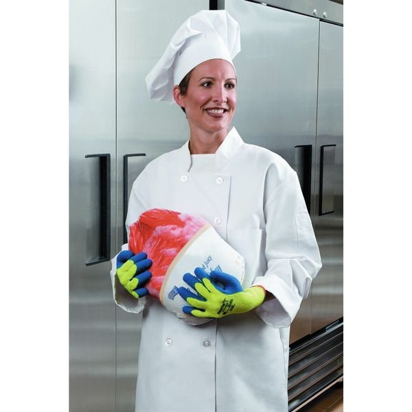 Ansell Hi-Vis Cut-Resistant Coated Gloves, Cut Level A3 , Dipped , Natural Rubber Latex , Rough , M 1 PR - 80-400