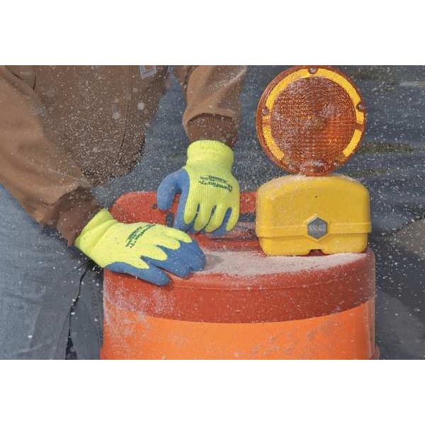 Ansell Hi-Vis Cut-Resistant Coated Gloves, Cut Level A3 , Dipped , Natural Rubber Latex , Rough , M 1 PR - 80-400