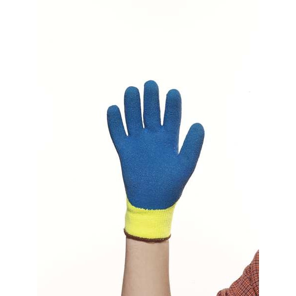 Ansell Hi-Vis Cut-Resistant Coated Gloves, Cut Level A3 , Dipped , Natural Rubber Latex , Rough , M 1 PR - 80-400