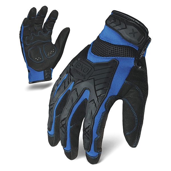 Ironclad Performance Wear Impact Mechanics Glove, Blue/Black, XL, PR - EXO2-MIGB-05-XL