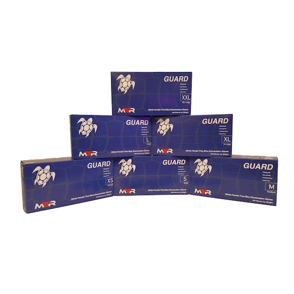 Mtr Bolt, Disposable Gloves, 5 mil Palm, Nitrile, Powder-Free, L, 1000 PK, Black - MTR-73004