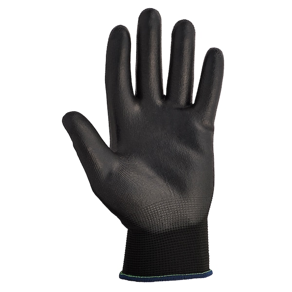 Kleenguard Coated Gloves, Polyurethane, Flat, Palm, 3 Abrasion Level, Black, XL (10) 1 PR - 13840