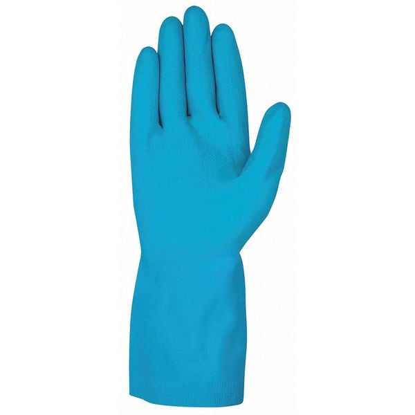 Mcr Safety Coated Gloves, M, Blue/Blk/Gray, Unlined, PR - B100M