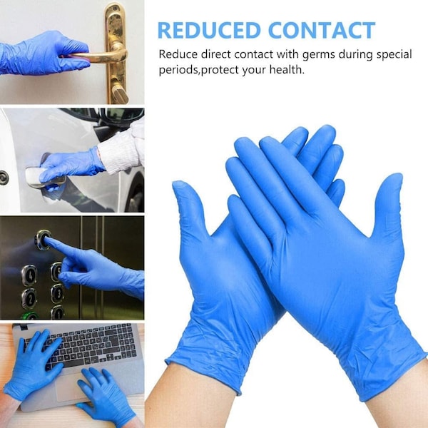Diamond Glove Disposable Gloves, 4 mil Palm, Vinyl, Powder-Free, M, 1000 PK, Blue - V46M
