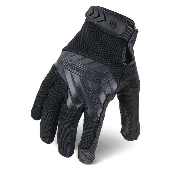 Ironclad Performance Wear Tactical Glove, Size M, 9" L, Black, PR - IEXT-GBLK-03-M