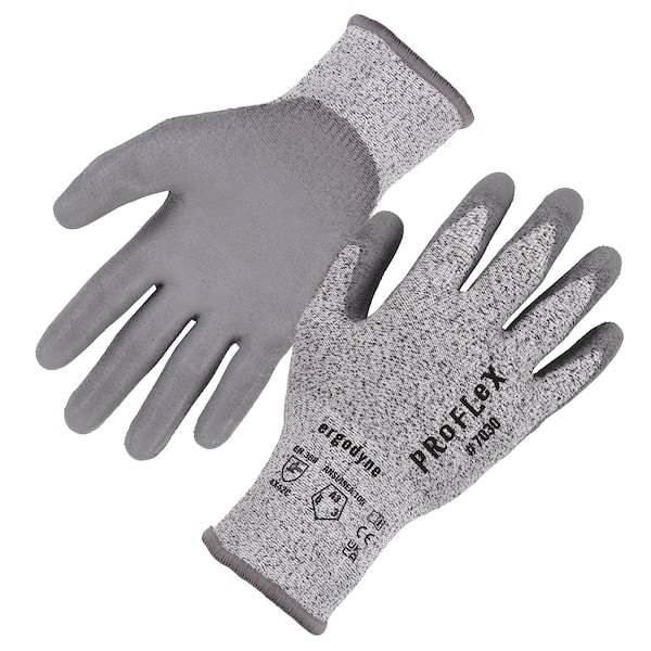 Ergodyne ANSI A3 PU Coated CR Gloves, Gray, Size XL - 7030