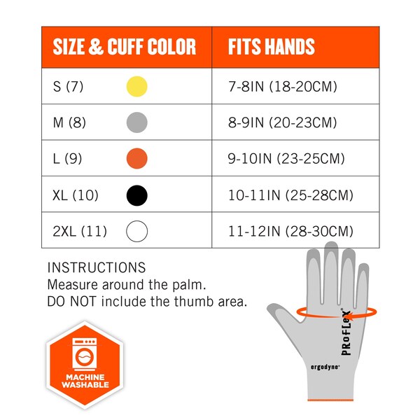 Ergodyne ANSI A3 PU Coated CR Gloves, Gray, Size XL - 7030