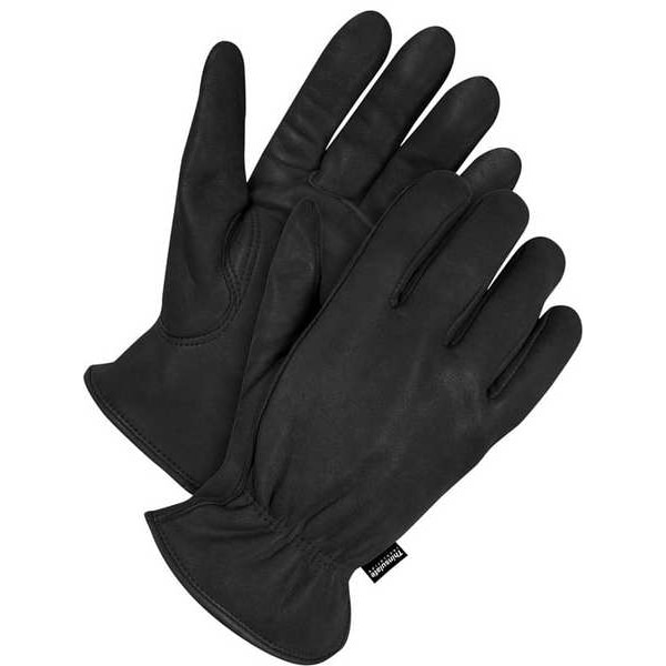 Bdg Lined Leather Driver, Slip-On, Gunn Cut w/Keystone Thumb Thumb, Black, S 1 PR - 20-9-368-S-K