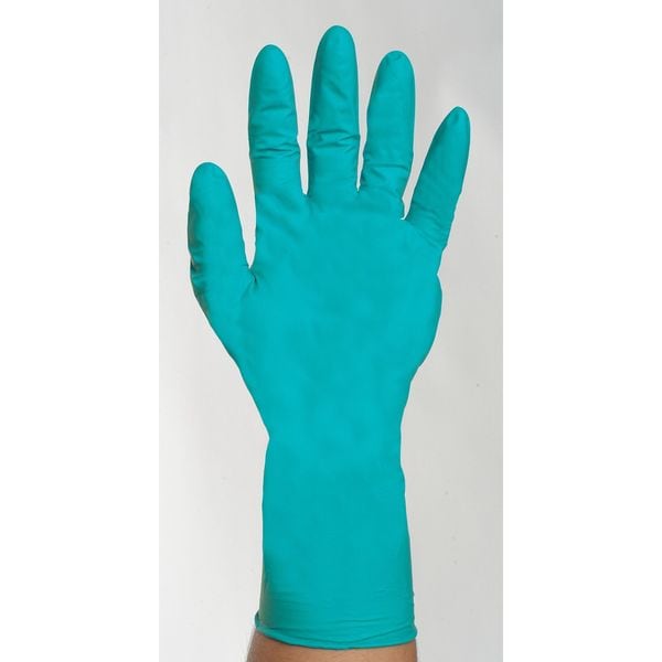 Ansell N89, Disposable Gloves, 5.9 mil Palm, Nitrile, Powder-Free, S (7), 50 PK, Green - N891